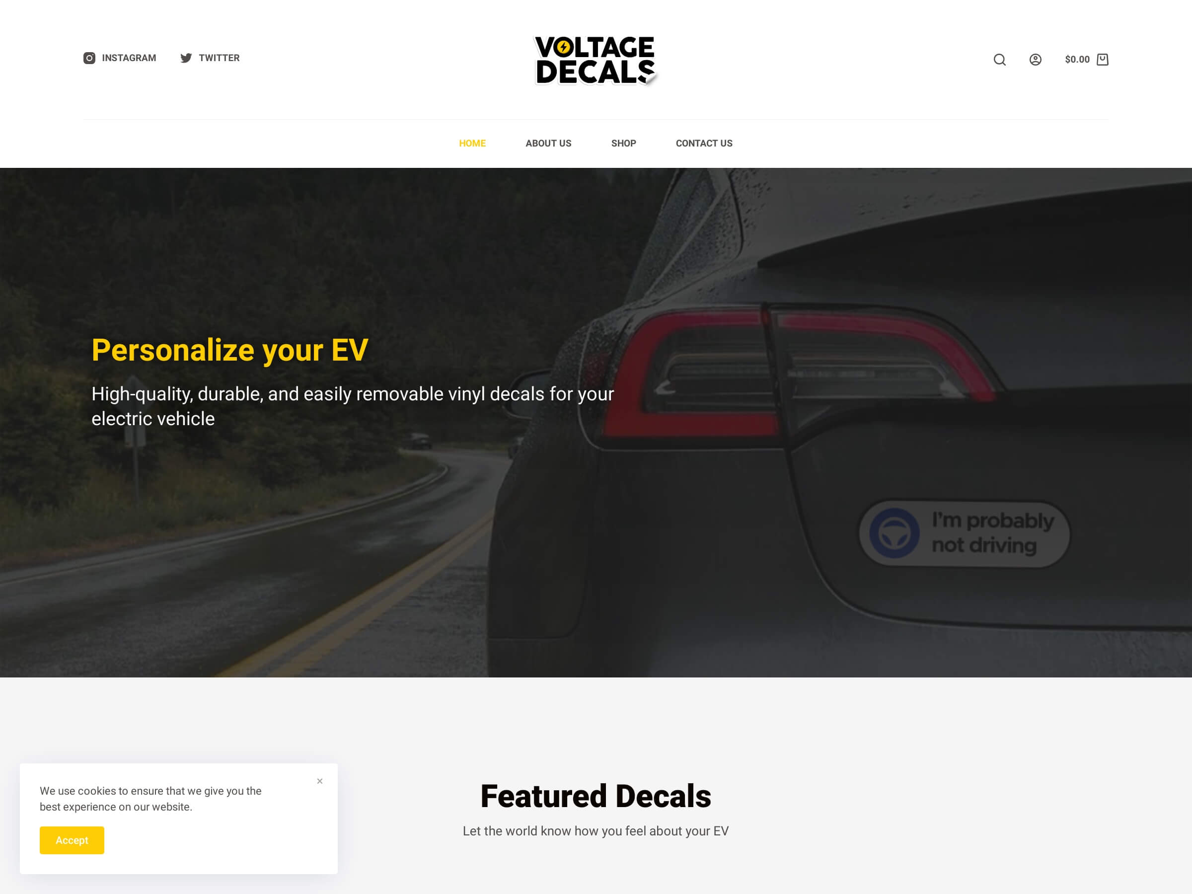 Voltage Decals - Personalize Your EV